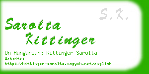 sarolta kittinger business card